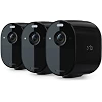 Arlo Essential Spotlight Sistema de Seguridad - 3 Cámaras de Seguridad WiFi Sin Cables- 1080p- Visión Nocturna- Doble…